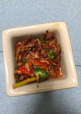 Ayam suwir pedas manis