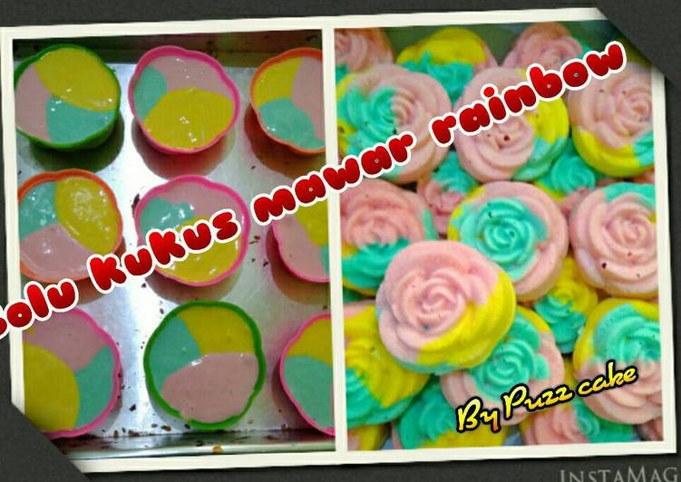 gambar untuk resep Bolu Kukus Mawar Rainbow