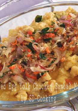 Salted Egg Yolk Chicken with Sambal Matah By SD-Cooking