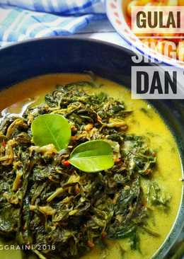 Gulai Daun Singkong dan Teri (Daun Pucuk Ubi)