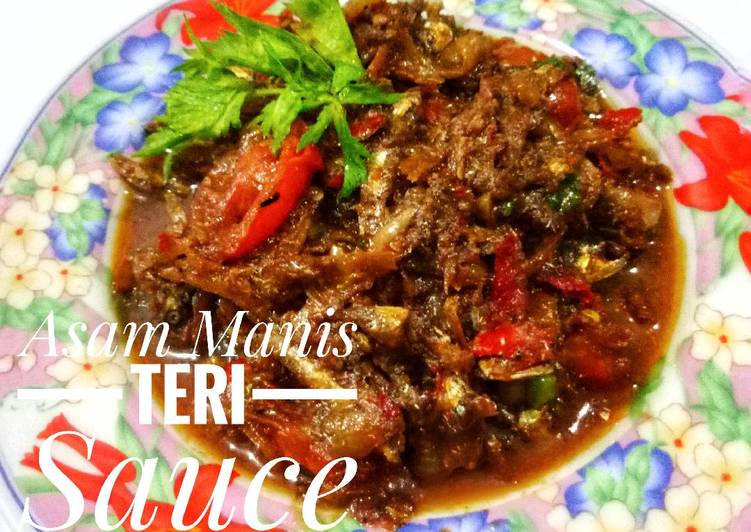 resep Asam Manis Teri Sauce Bombai Pedas (asin, asem, manis, pedas)