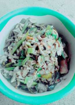 Oseng usus,buncis,bakso