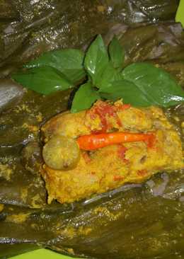 Pepes ikan Patin bumbu rujak