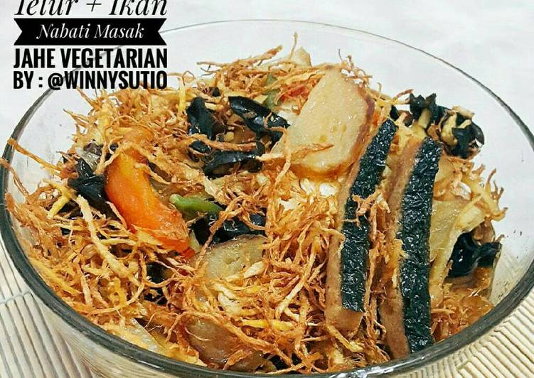 Resep Telur + Ikan Nabati Masak Jahe Vegetarian oleh Winny Sutio - Cookpad