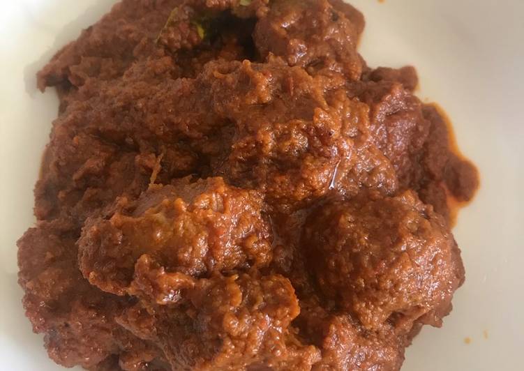 resep lengkap untuk Rendang daging sapi