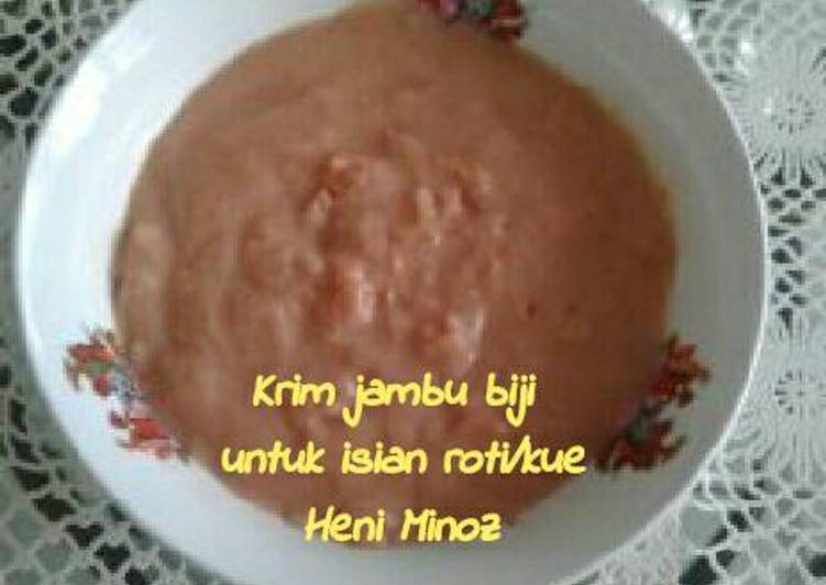 bahan dan cara membuat Krim jambu biji untuk isian roti/kue