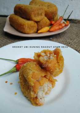 Kroket Ubi Kuning Ragout Ayam Keju