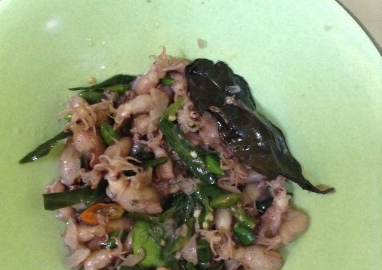 resep masakan Oseng baby cumi asin ala anak kos