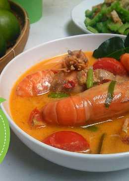 Gulai udang aroma daun kunyit