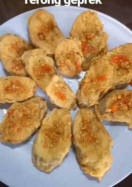 Terong crispy geprek pedas mantap