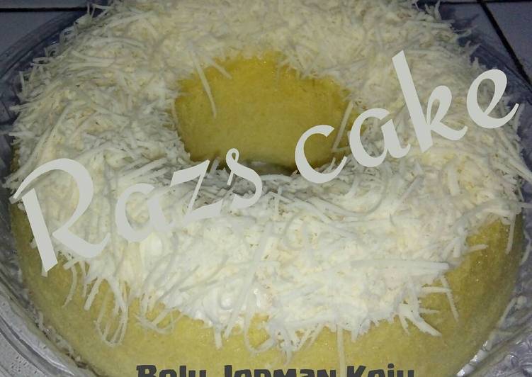 bahan dan cara membuat Bolu Jerman Keju Kukus