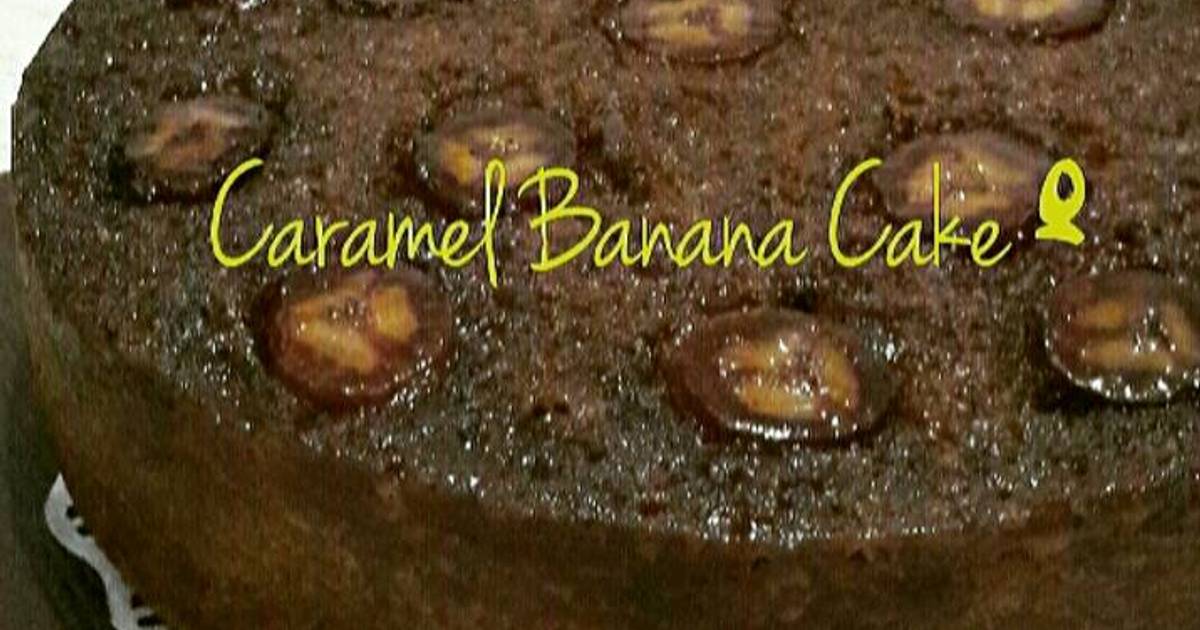Resep Caramel Banana Cake