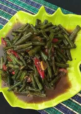 Tumis kacang panjang saus tiram