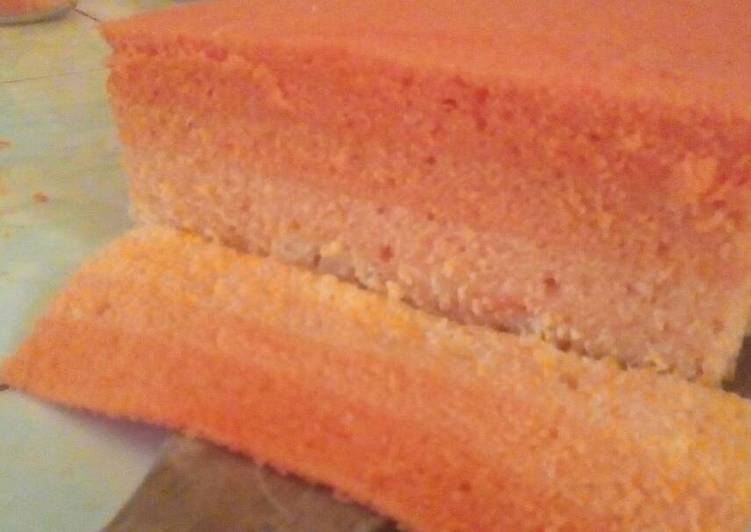 gambar untuk cara membuat Steamed ombre cake//Nutrisari