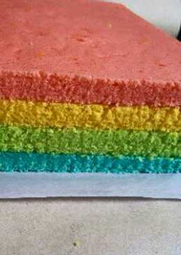 Steamed Rainbow Cake (Rainbow Cake Kukus) with Tips and Trik