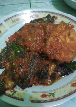 Balado mujair tahu terong