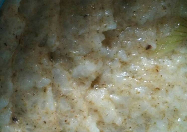 gambar untuk resep Nasi tim ati ayam kacang ijo (mpasi 8/9bln)