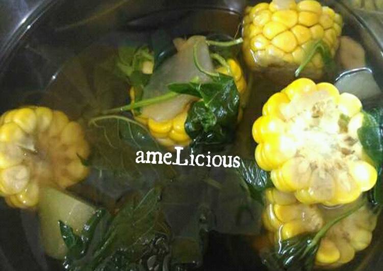 resep Sayur Bening Bayam,Gambas,Jagung