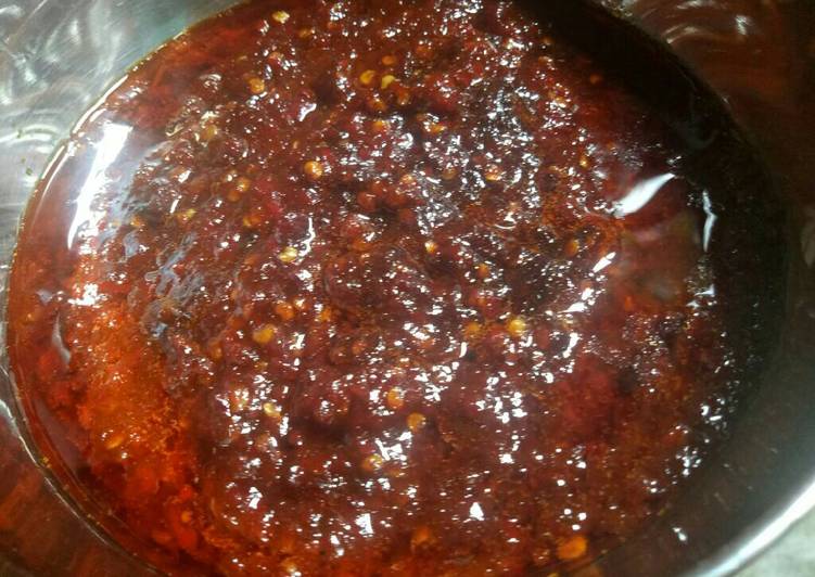 cara membuat Sambel cengek(asam)