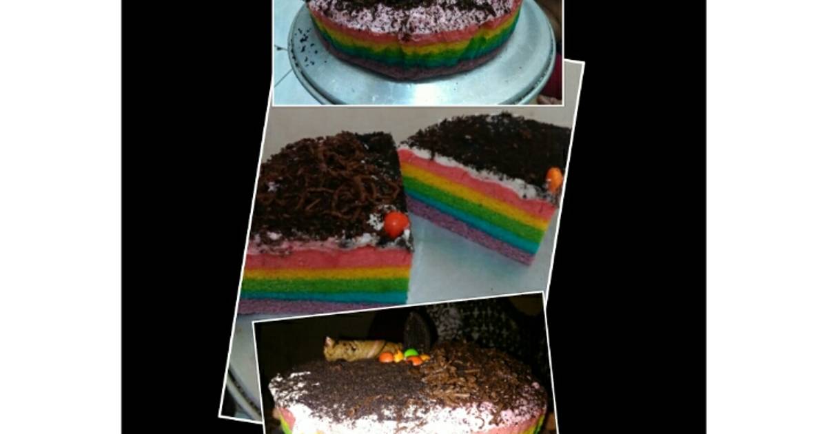 Resep rainbow cake kukus