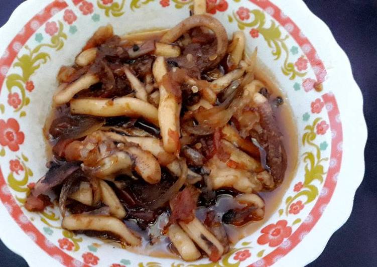 resep Cumi pedas manis sederhana