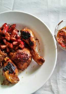 Ayam Dan sosis bakar madu