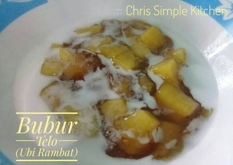 cara membuat Bubur Telo (Ubi Rambat)