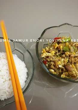 Tumis jamur enoki dadakan simple