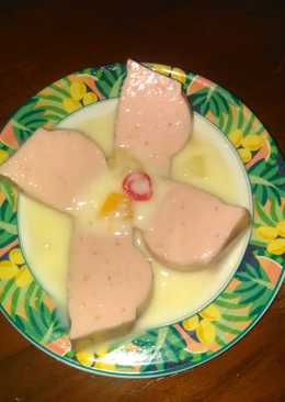 Puding Stroberi Lembut Vla Buah (Strawberry Pudding)