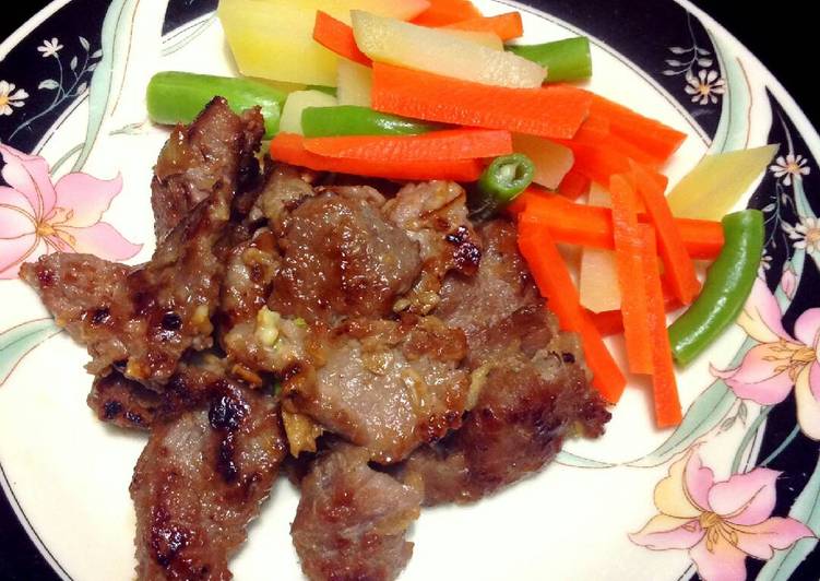 resep lengkap untuk Simple Bulgogi (Korean BBQ)