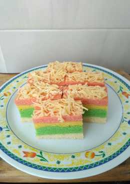 #19 - Bolu Pelangi Kukus Simple (6 bahan) #prRamadhan_kukirainikukis