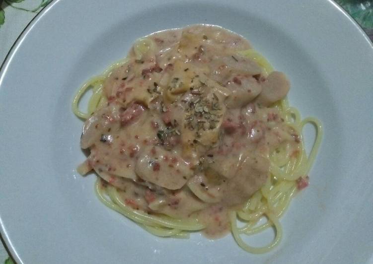 gambar untuk resep makanan Spaghetti Sauce Carbonara