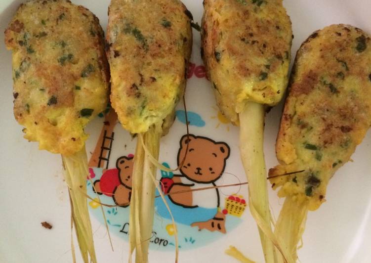 Mpasi 8 bulan (sate buntel tuna) foto resep utama