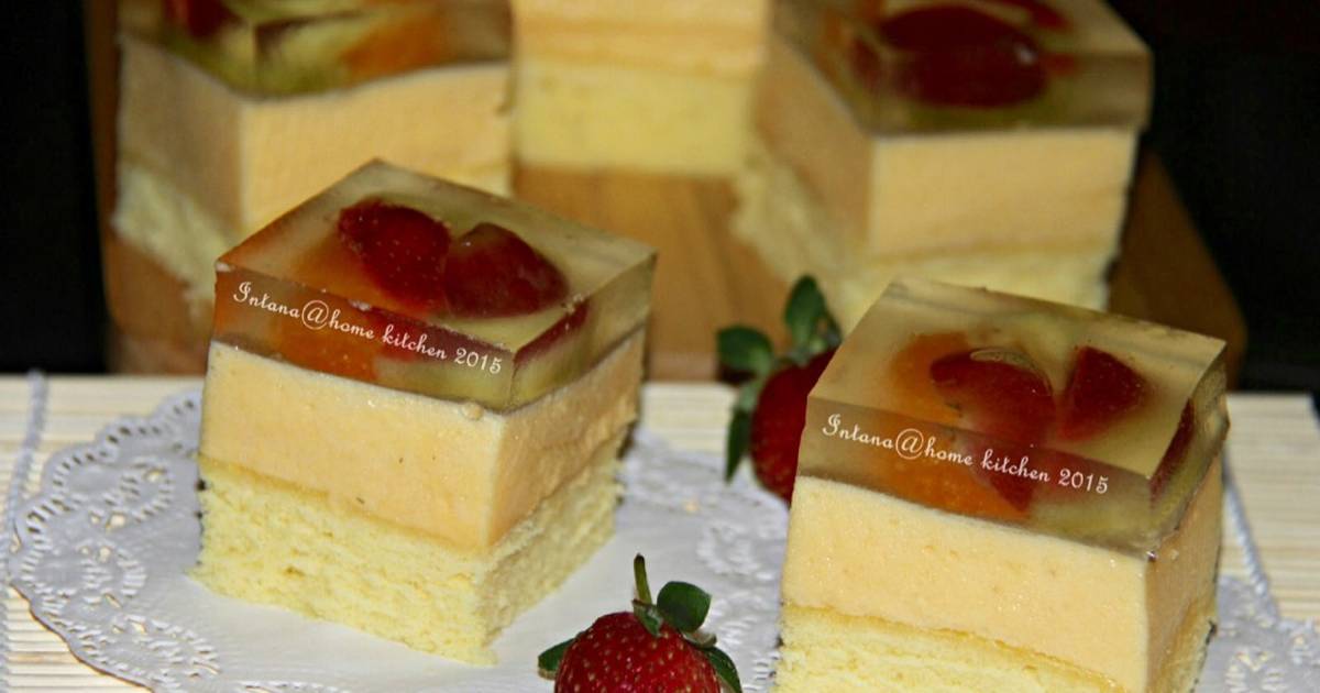 Resep Puding cake busa fruity