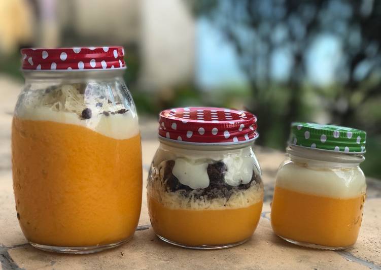 cara membuat Jar pudding