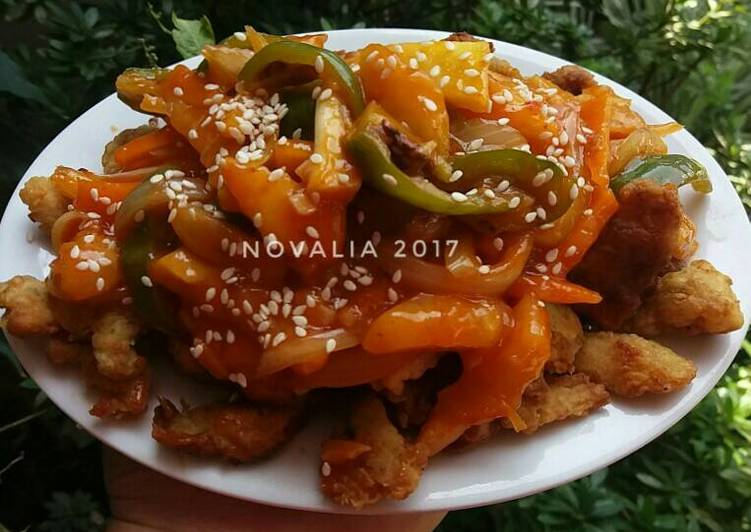 Resep Ayam koloke asam manis Kiriman dari Novalia Rika