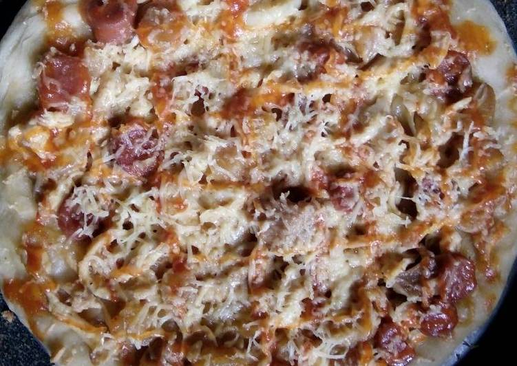 Resep Pizza teflon krenyes + empuk ?????? Dari Amilatul Lailiyah