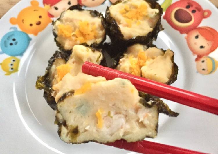 bahan dan cara membuat Siomay udang Nori