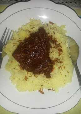 Nasi kuning banjar+ haruan masak habang (gabus masak merah)