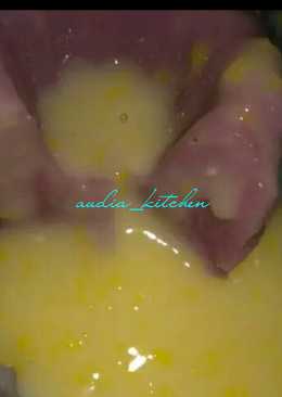 Puding hunkwe dengan vla jagung