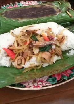 Nasi bakar cumi asin