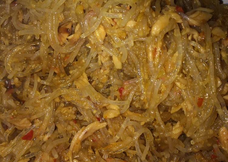 resep makanan Bihun goreng tuna pedas ??