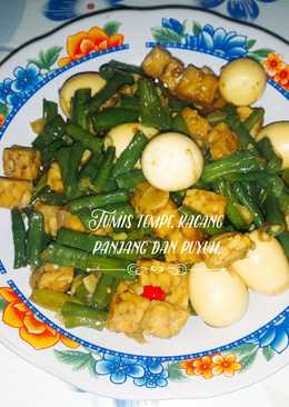 Tumis Tempe, Kacang panjang & Telur