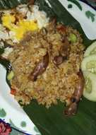 Nasi goreng pete cumi asin