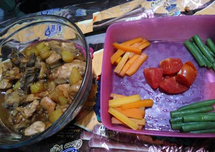 Resep Ayam teriyaki+vegeta