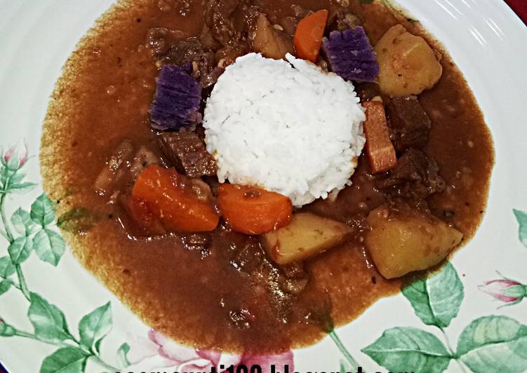 bahan dan cara membuat Japanese Beef Curry