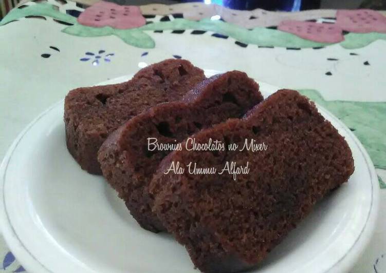 cara membuat Brownies Chocolatos no Mixer ala Ummu Alfard