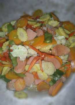 Oseng Jagung Muda Sosis