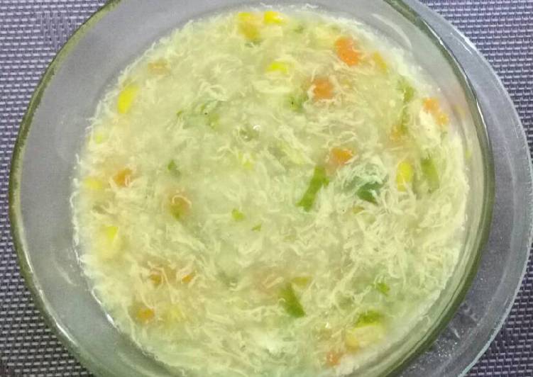 resep makanan Egg cheese soup with vegetable