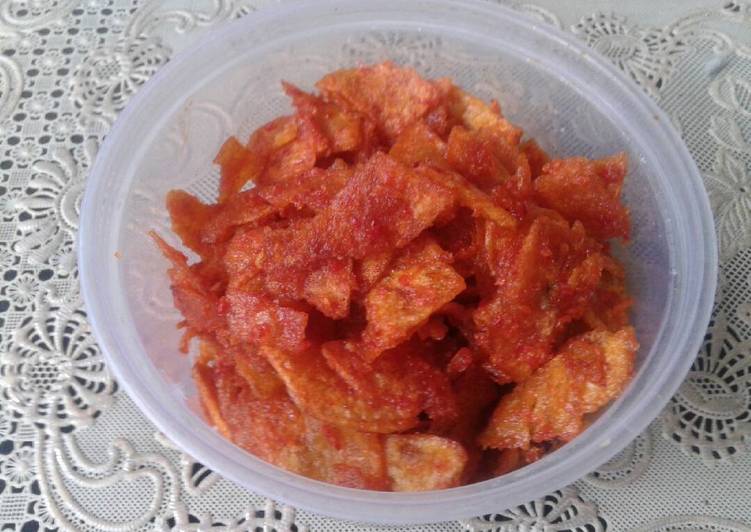 cara membuat Keripik Kentang Balado